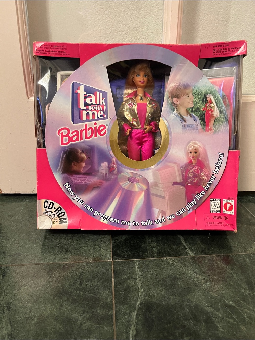 Barbie Talk With Me Doll in Hot Pink and Metallic Gold Outfit